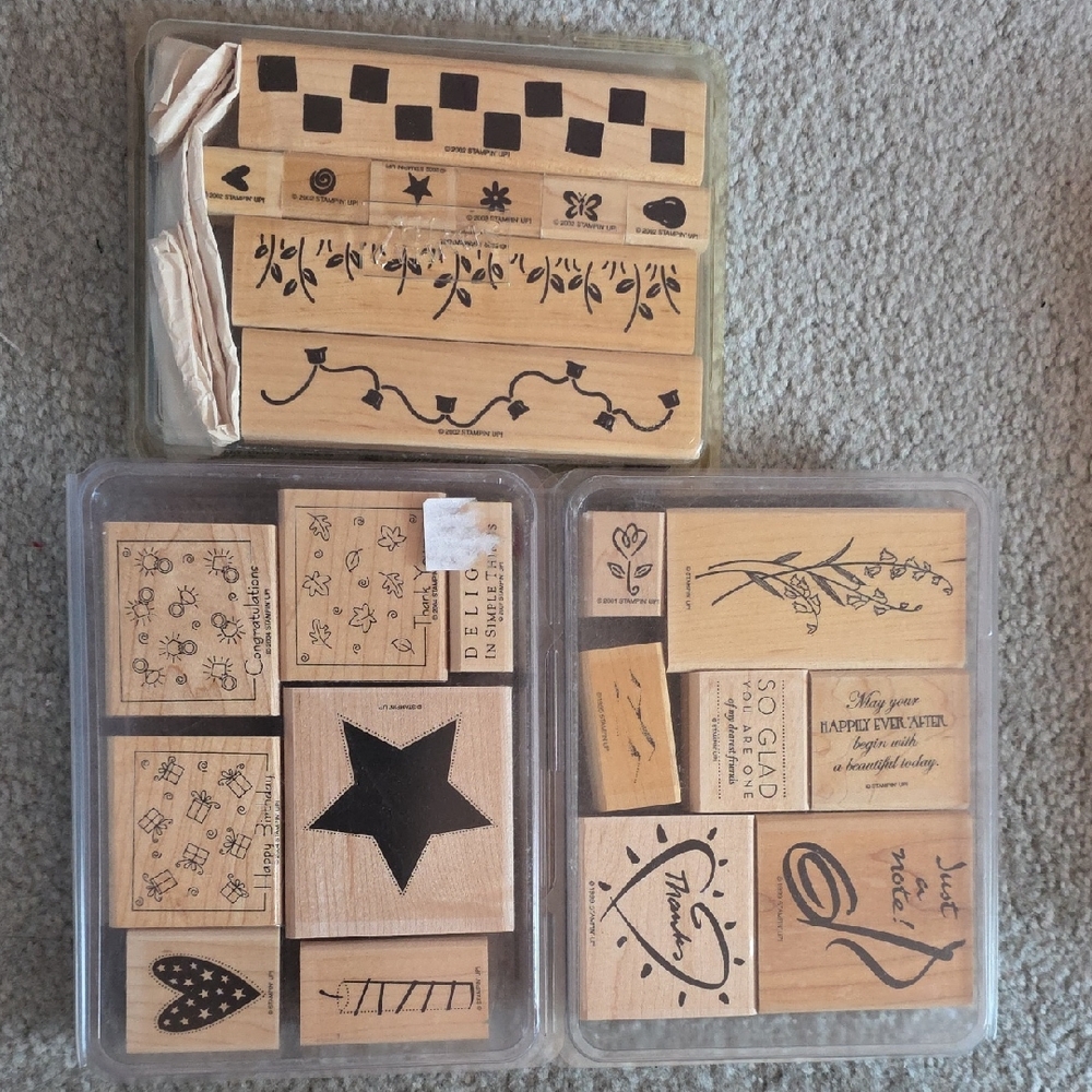 Stampin' Up!Wooden Rubber Stamp Set . 23 Stamps Total!